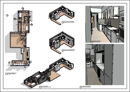 Planos técnicos, lamina cocina A3